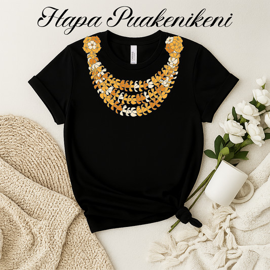 Hapa Puakenikeni Lei Graphic T-Shirt – Hawaiian Floral Lei Shirt