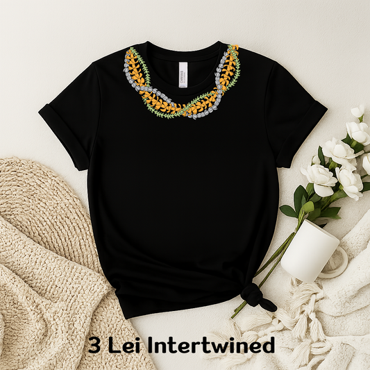 3 Lei Intertwined Shirt – Triple Hawaiian Lei  Tee