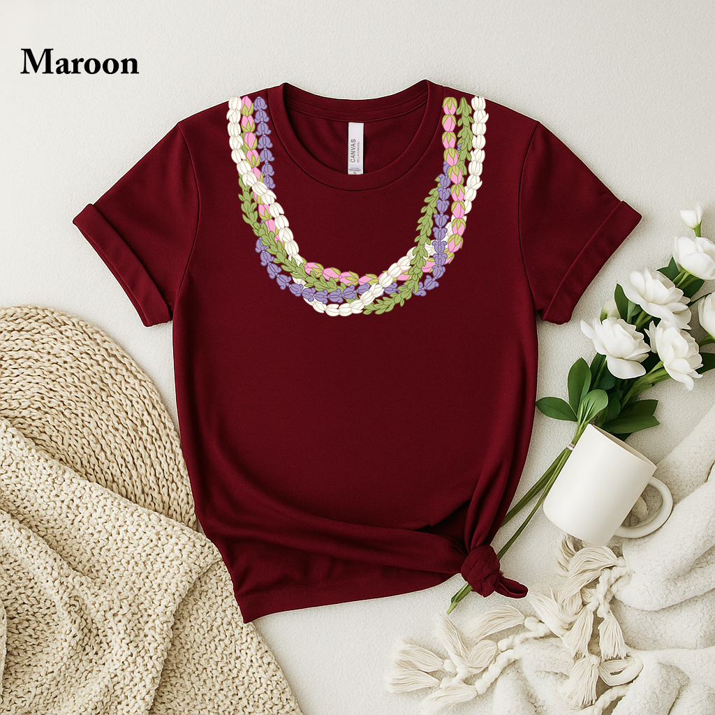Island Lei Floral Tee – Hawaiʻi-Inspired Floral Shirt