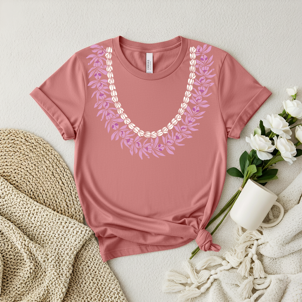 Honohono Pikake Lei Shirt – Hawaiian Floral Leaf  Tee