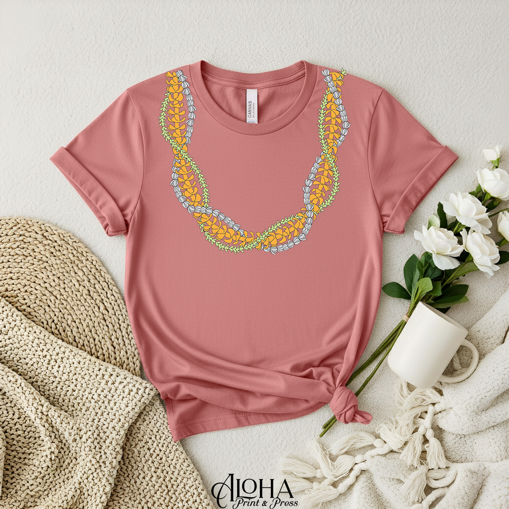 Puakenikeni, Pikake & Pakalana Twist Lei Tee | Hawaiian Floral Shirt