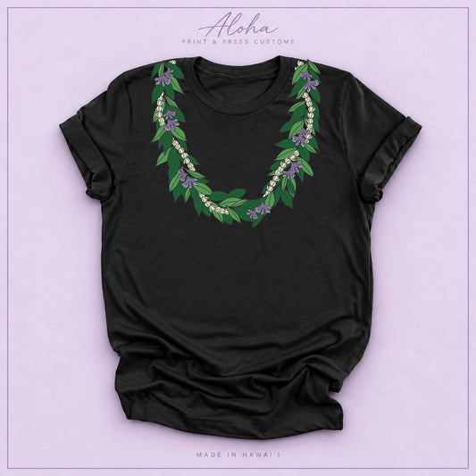 Maile Pikake Naupaka Lei Tee – Hawaiian Floral Graphic Shirt