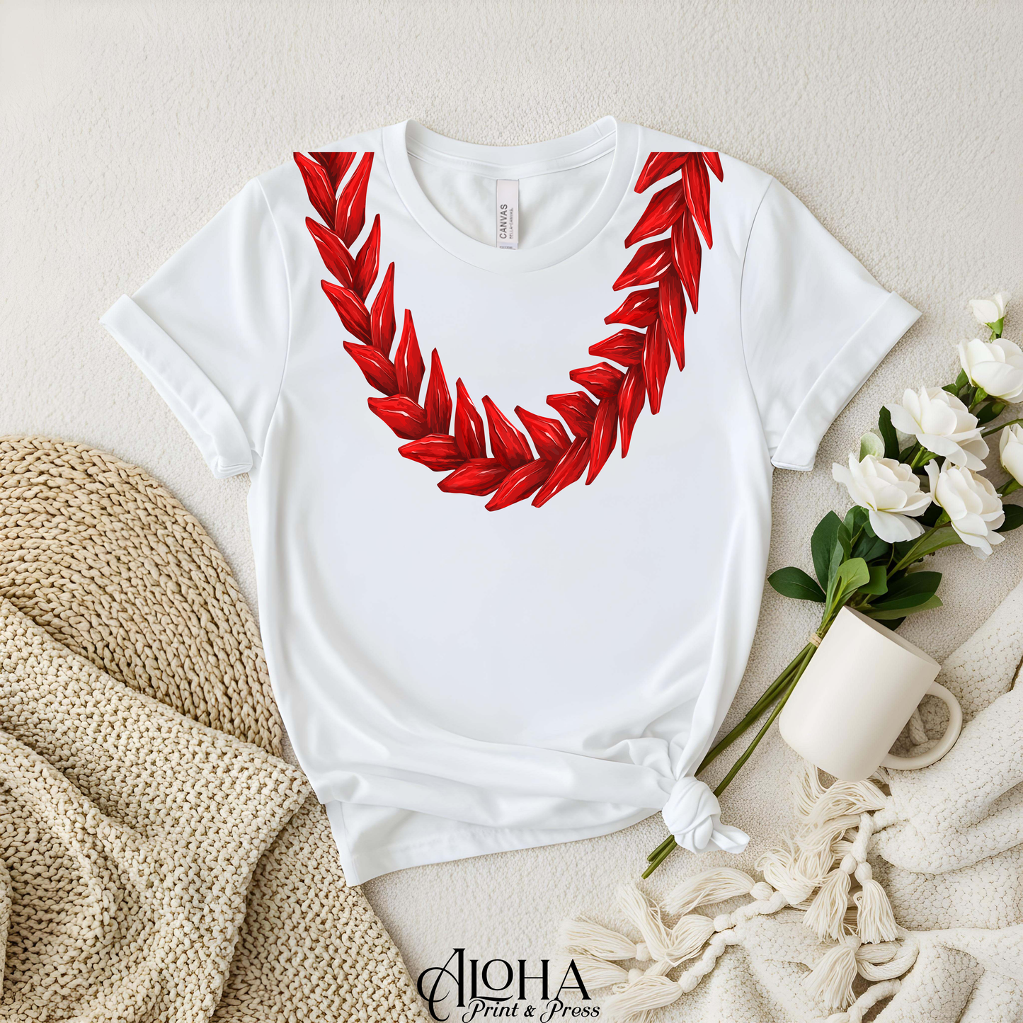 Ula Fala–Inspired Lei Shirt | Polynesian Statement Tee