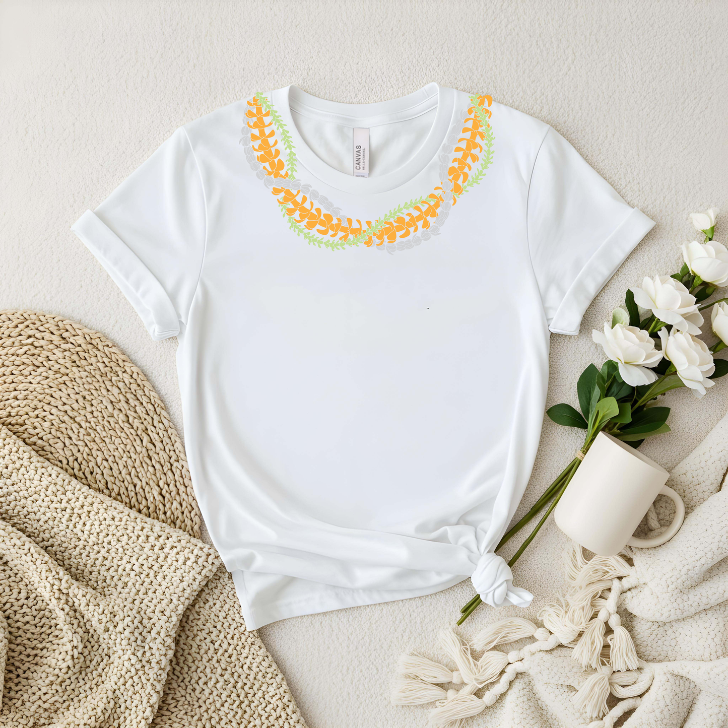3 Lei Intertwined Shirt – Triple Hawaiian Lei  Tee