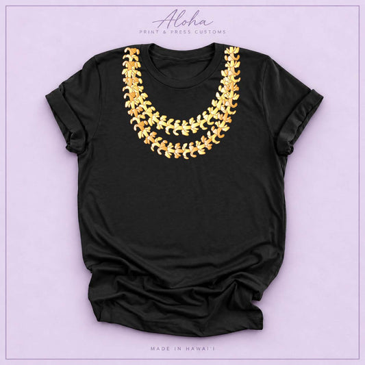 Double Puakenikeni lei T-shirt in black
