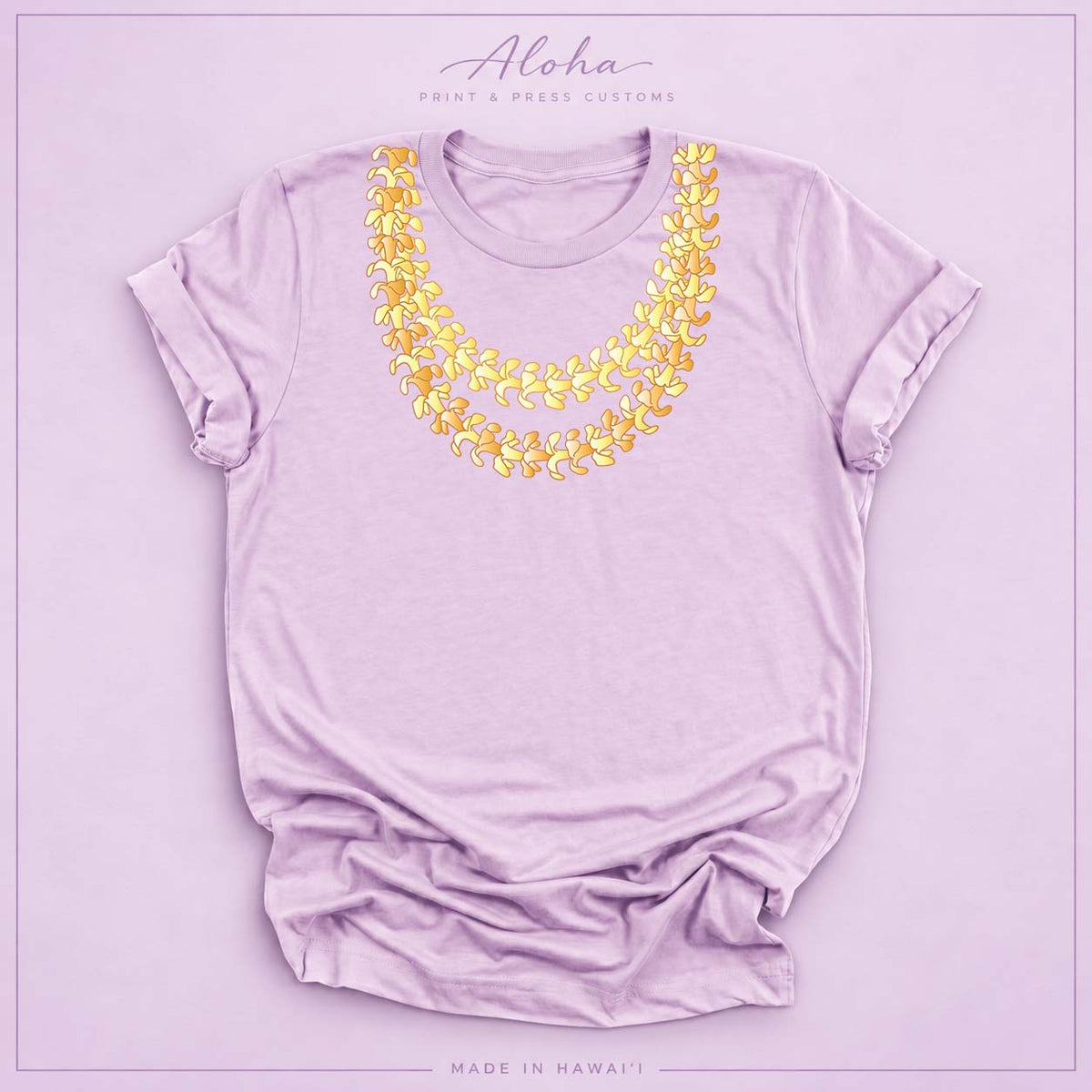 Double Puakenikeni lei T-shirt in lilac