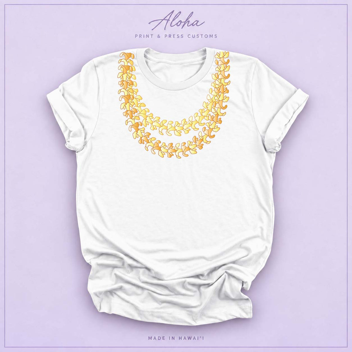 Double Puakenikeni lei T-shirt in white