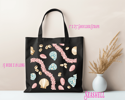 Seashell Tote Bag – Hawaiian Coastal Reusable Shoulder Tote - Imagine With Aloha